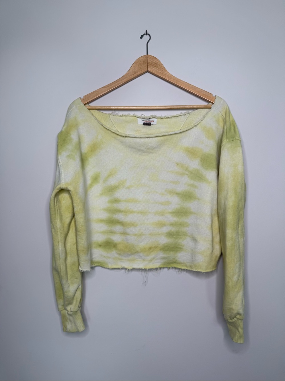 Pilcro Anthropologie Tie Dye Cropped Sweatshirt XS Raw Hem